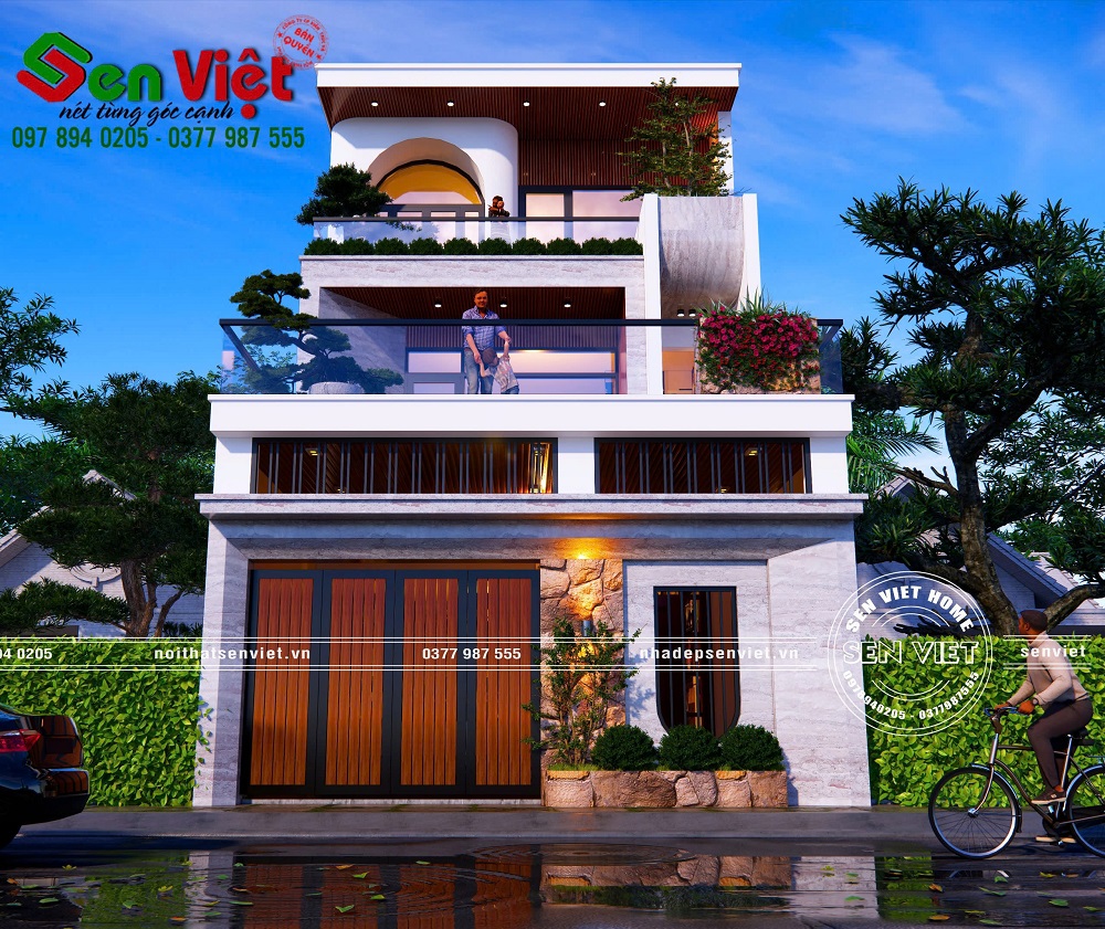 Mẫu Nhà 3 Tầng Hiện Đại 8x18m Tại TP. Vinh