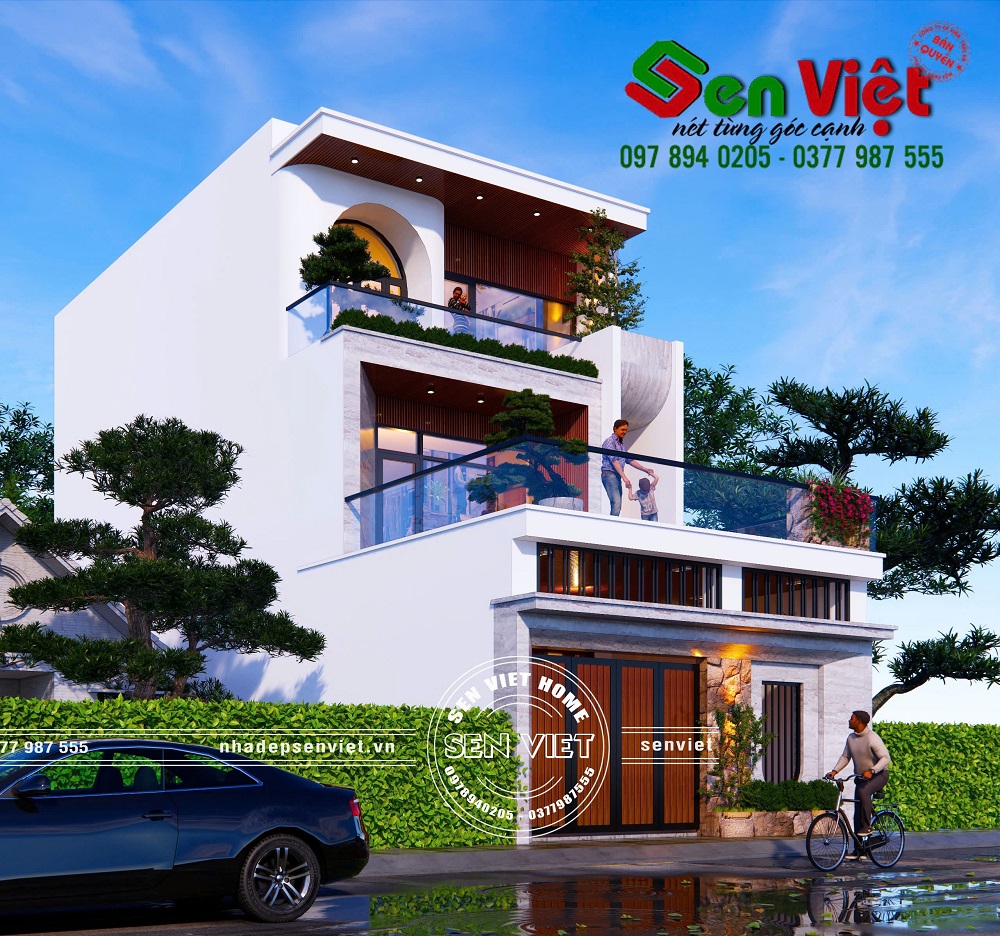 Mẫu Nhà 3 Tầng Hiện Đại 8x18m Tại TP. Vinh