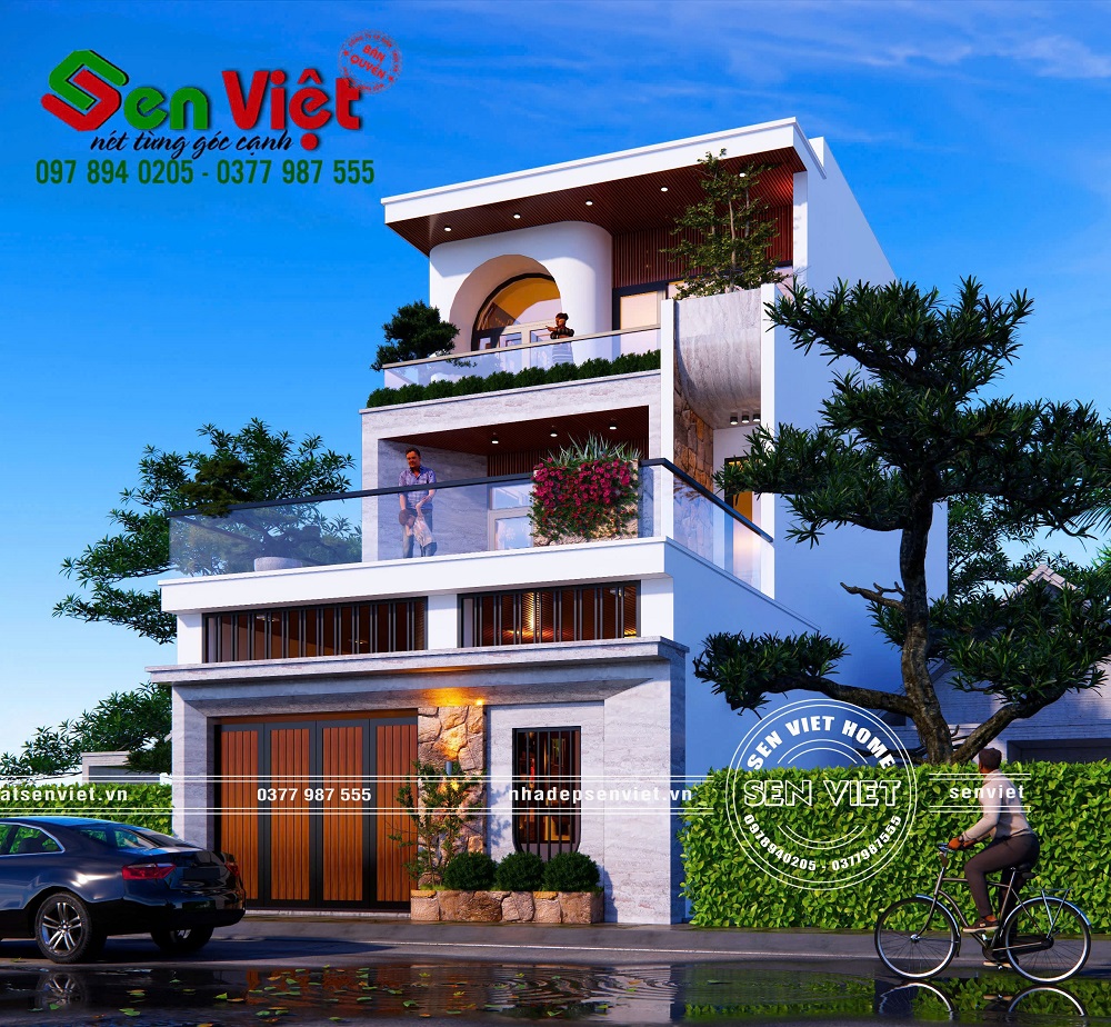 Mẫu Nhà 3 Tầng Hiện Đại 8x18m Tại TP. Vinh