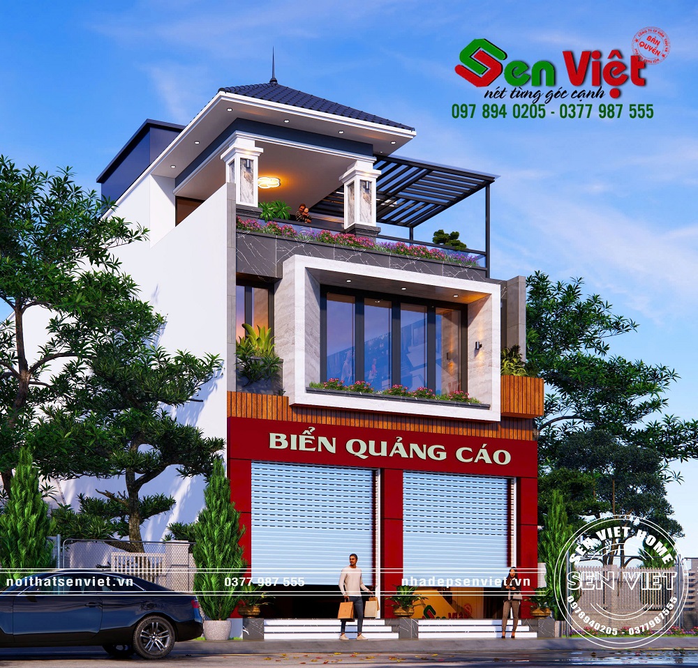 Mẫu Nhà Phố 3 Tầng Kết Hợp Kinh Doanh