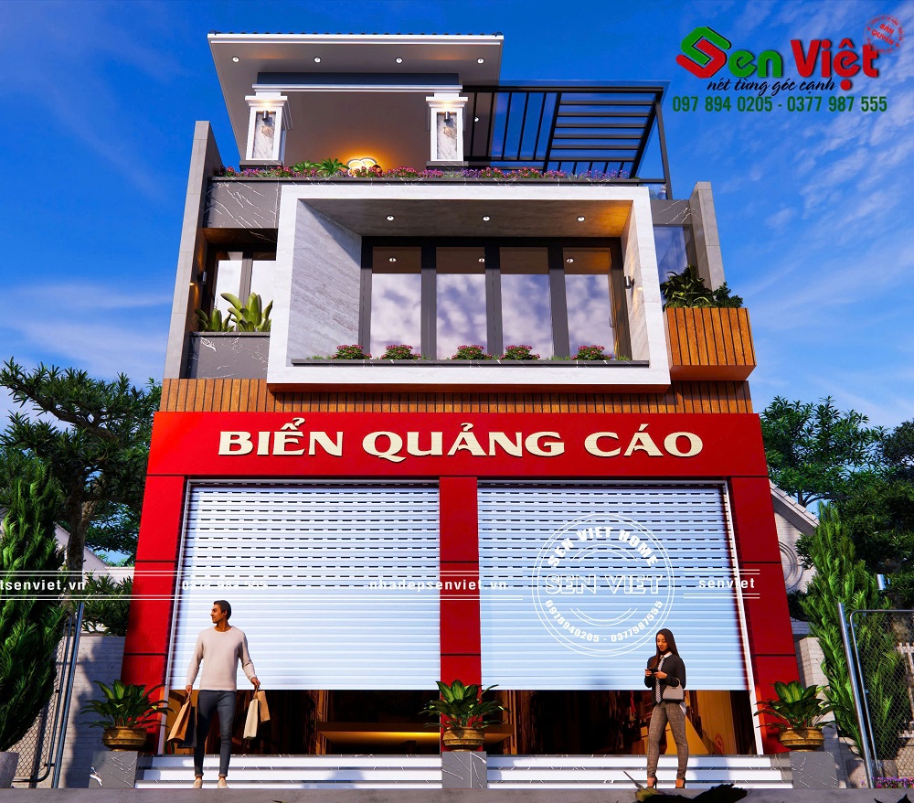 Mẫu Nhà Phố 3 Tầng Kết Hợp Kinh Doanh