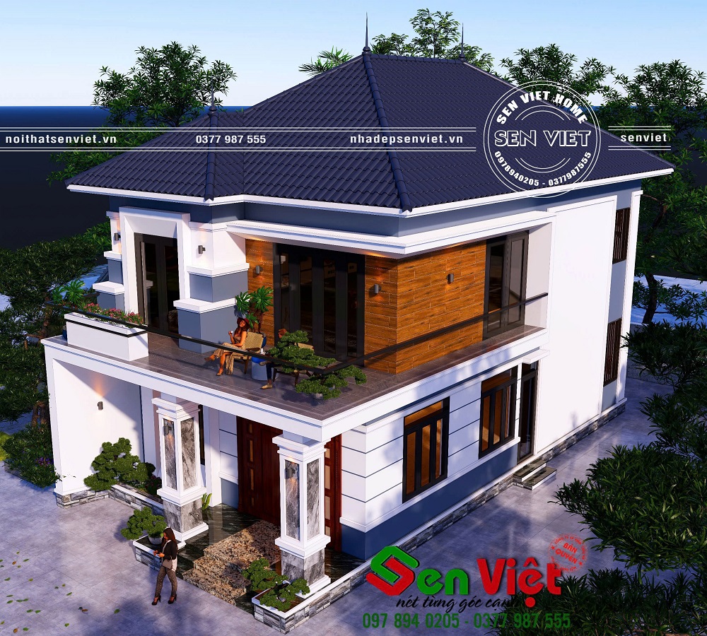 Nhà 2 tầng mái nhật hiện đại-đẹp tinh tế trong từng đường nét