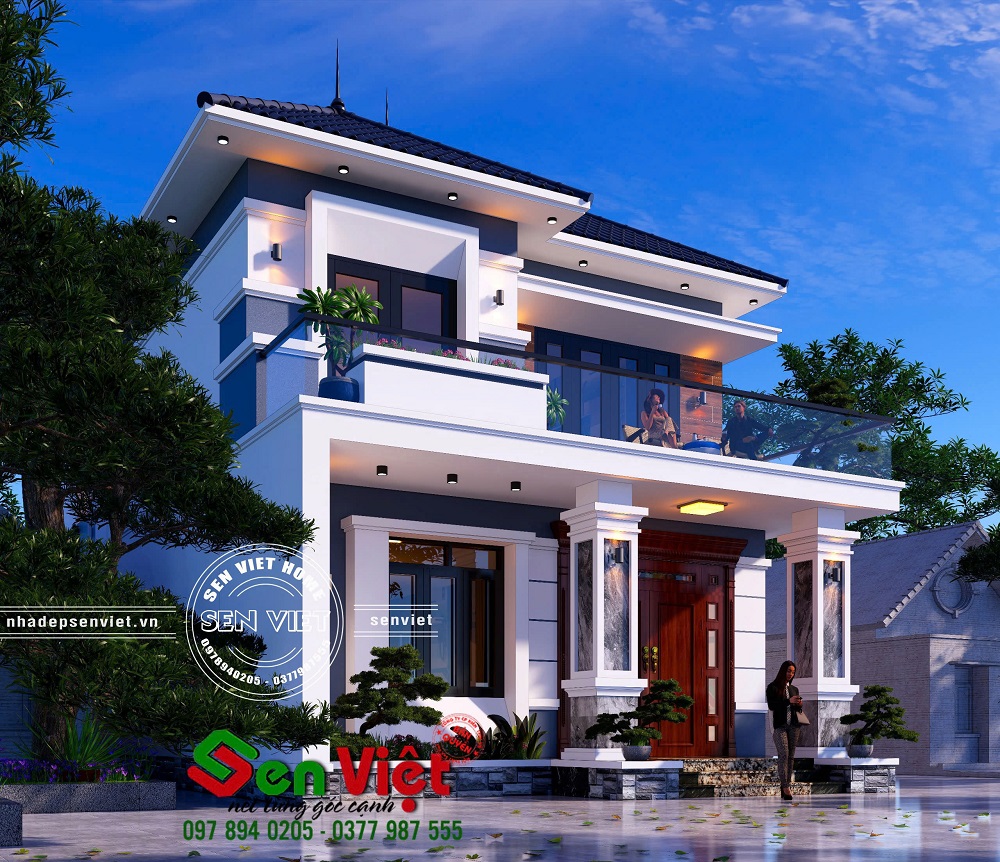 Nhà 2 tầng mái nhật hiện đại-đẹp tinh tế trong từng đường nét