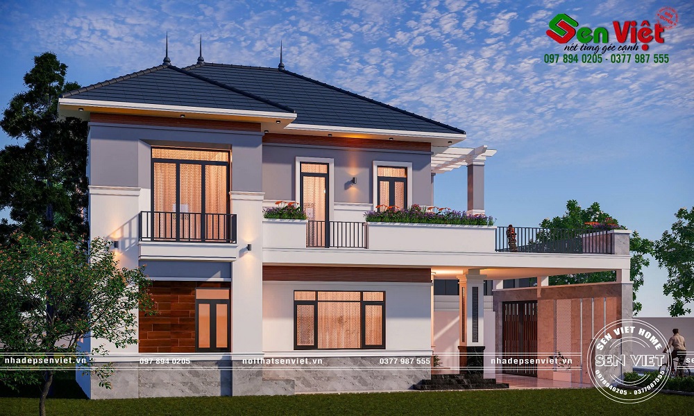 Mẫu Nhà 2 Tầng Mái Nhật Với Kiến Trúc Hiện Đại