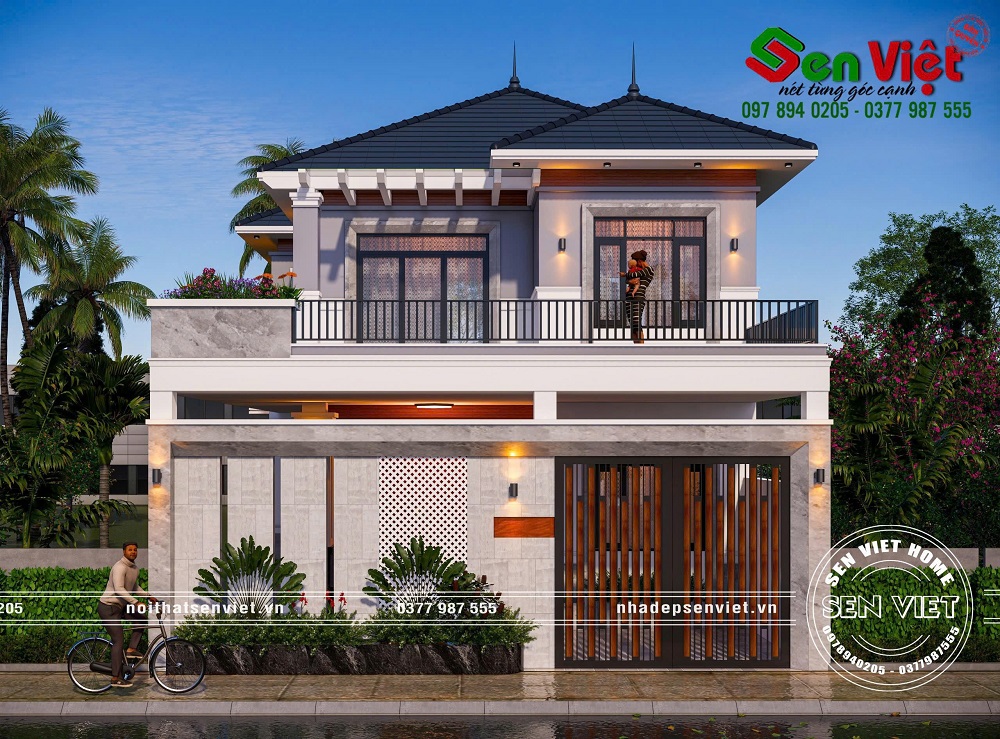 Mẫu Nhà 2 Tầng Mái Nhật Với Kiến Trúc Hiện Đại