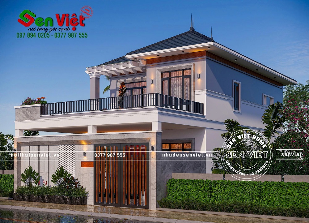 Mẫu Nhà 2 Tầng Mái Nhật Với Kiến Trúc Hiện Đại