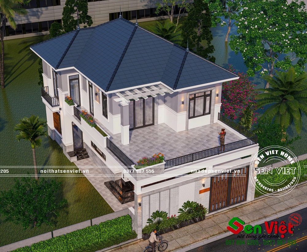 Mẫu Nhà 2 Tầng Mái Nhật Với Kiến Trúc Hiện Đại