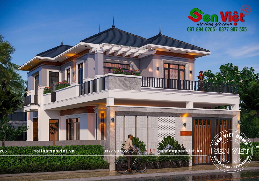 Mẫu Nhà 2 Tầng Mái Nhật Với Kiến Trúc Hiện Đại