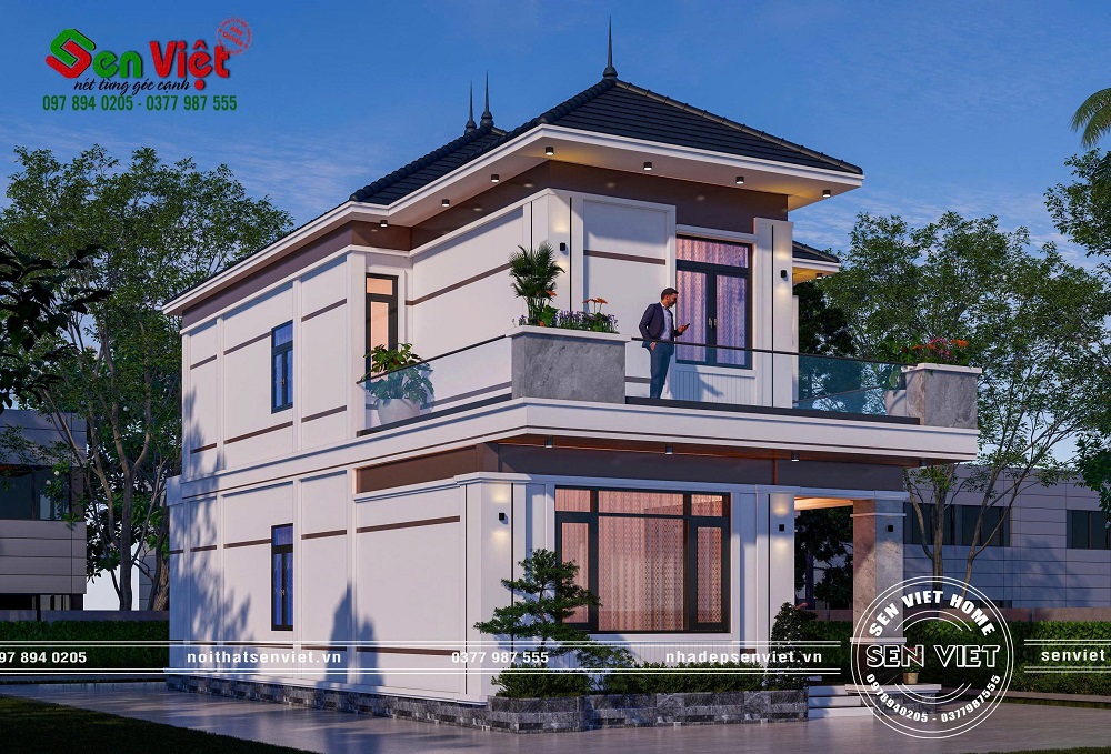 Mẫu nhà 2 tầng mái Nhật đẹp không gian sống lý tưởng giữa lòng quê yên bình