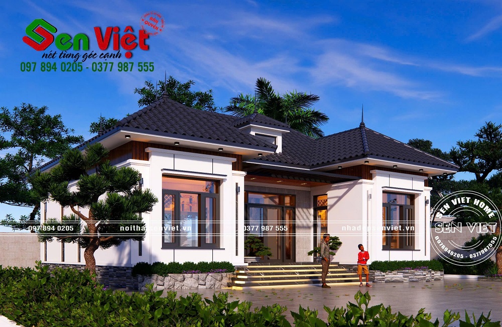 Mẫu nhà cấp 4 chữ U hiện đại, đẹp tinh tế và tối ưu công năng sử dụng