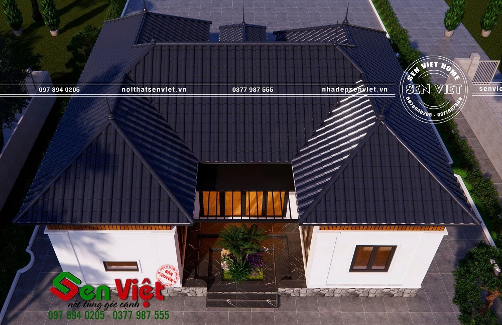 Mẫu nhà cấp 4 chữ U hiện đại, đẹp tinh tế và tối ưu công năng sử dụng