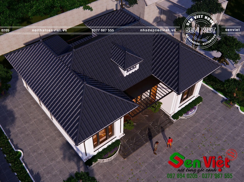 Mẫu nhà cấp 4 chữ U hiện đại, đẹp tinh tế và tối ưu công năng sử dụng