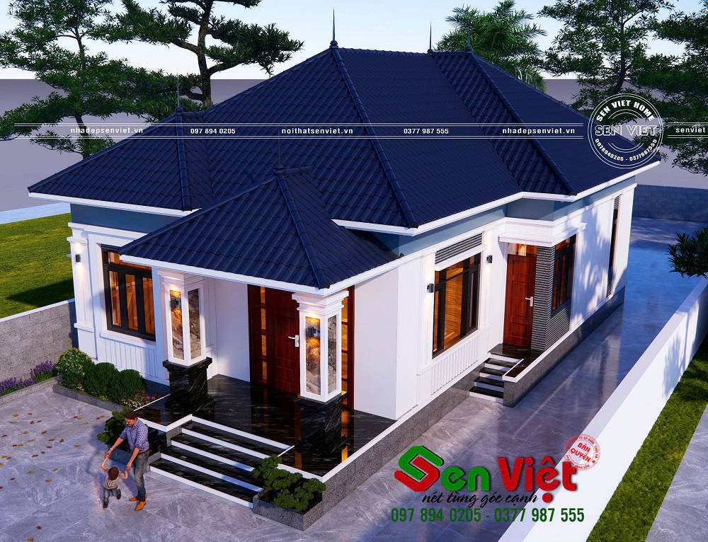 Mẫu nhà cấp 4 mái Nhật hiện đại đẹp 