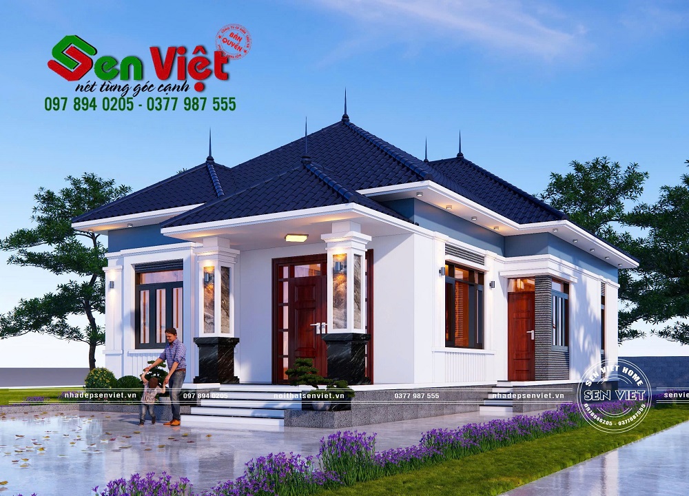 Mẫu nhà cấp 4 mái Nhật hiện đại đẹp 