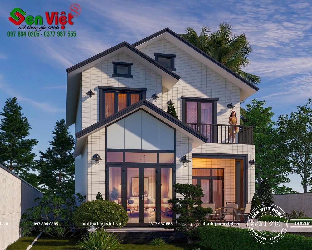 Mẫu Nhà 2 Tầng Mái Thái Hiện Đại Tối Giản Mà Sang Trọng