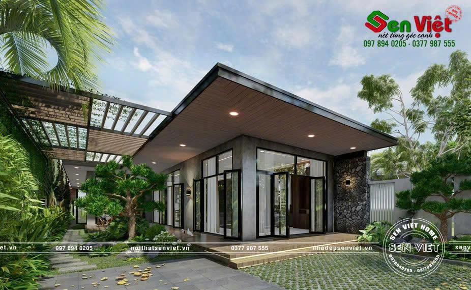 Mẫu Nhà Cấp 4 Hiện Đại Có Sân Vườn Đẹp