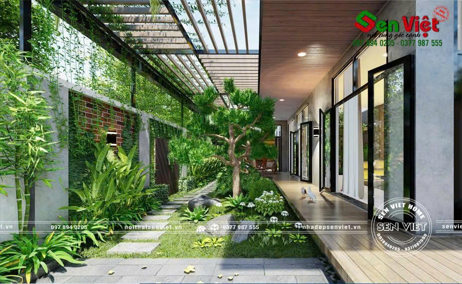 Mẫu Nhà Cấp 4 Hiện Đại Có Sân Vườn Đẹp