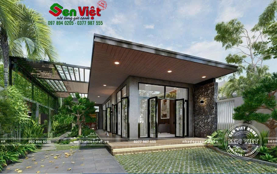 Mẫu Nhà Cấp 4 Hiện Đại Có Sân Vườn Đẹp