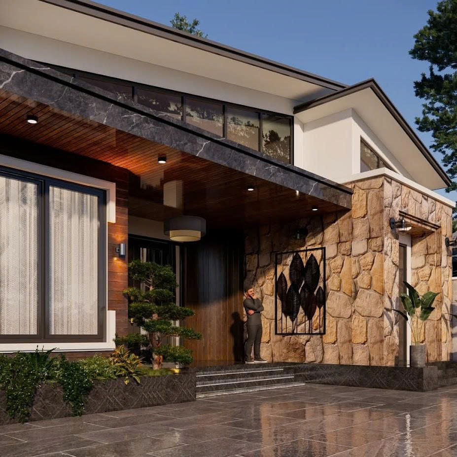 Mẫu Nhà Cấp 4 Mái Lệch Độc Đáo