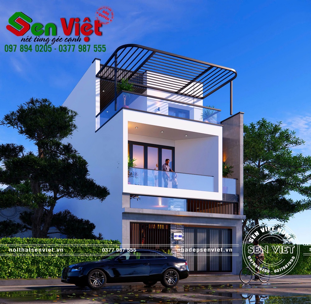 Mẫu Nhà Ống 3 Tầng Mái Bằng Tối Ưu Cho Cuộc Sống Thành Thị