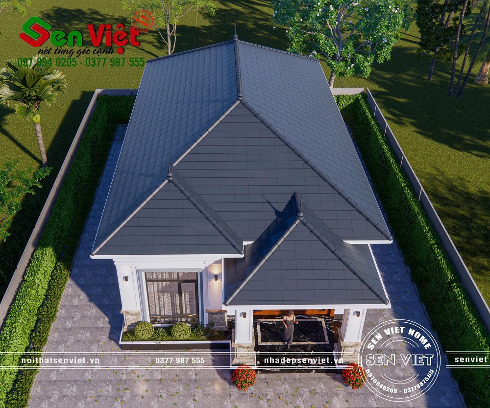 Mẫu nhà cấp 4 mái Nhật đẹp hiện đại 2025