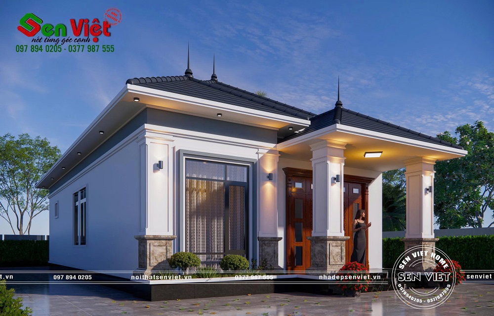 Mẫu nhà cấp 4 mái Nhật đẹp hiện đại 2025