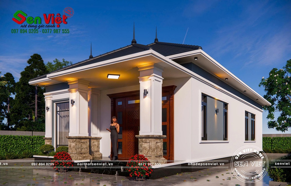 Mẫu nhà cấp 4 mái Nhật đẹp hiện đại 2025