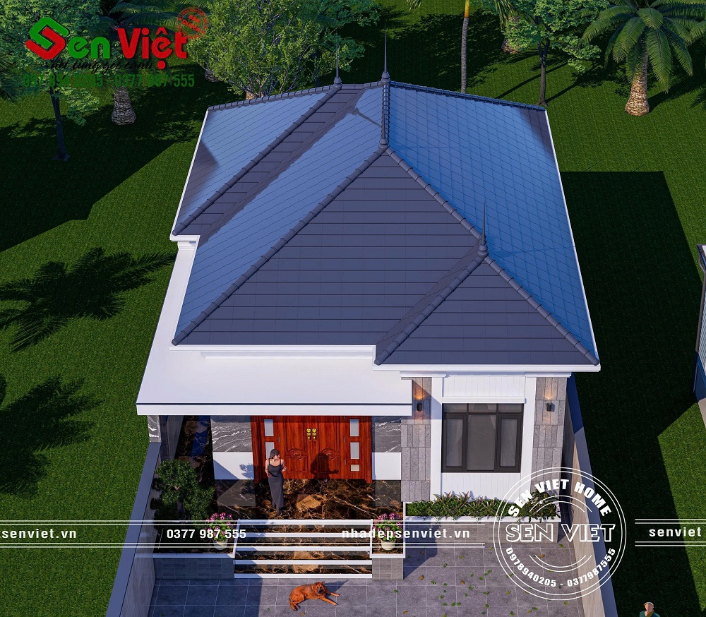 Mẫu nhà cấp 4 mái Nhật hiện đại