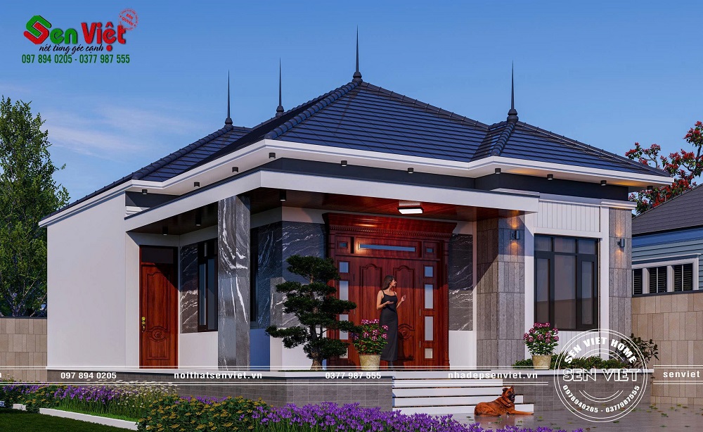 Mẫu nhà cấp 4 mái Nhật hiện đại