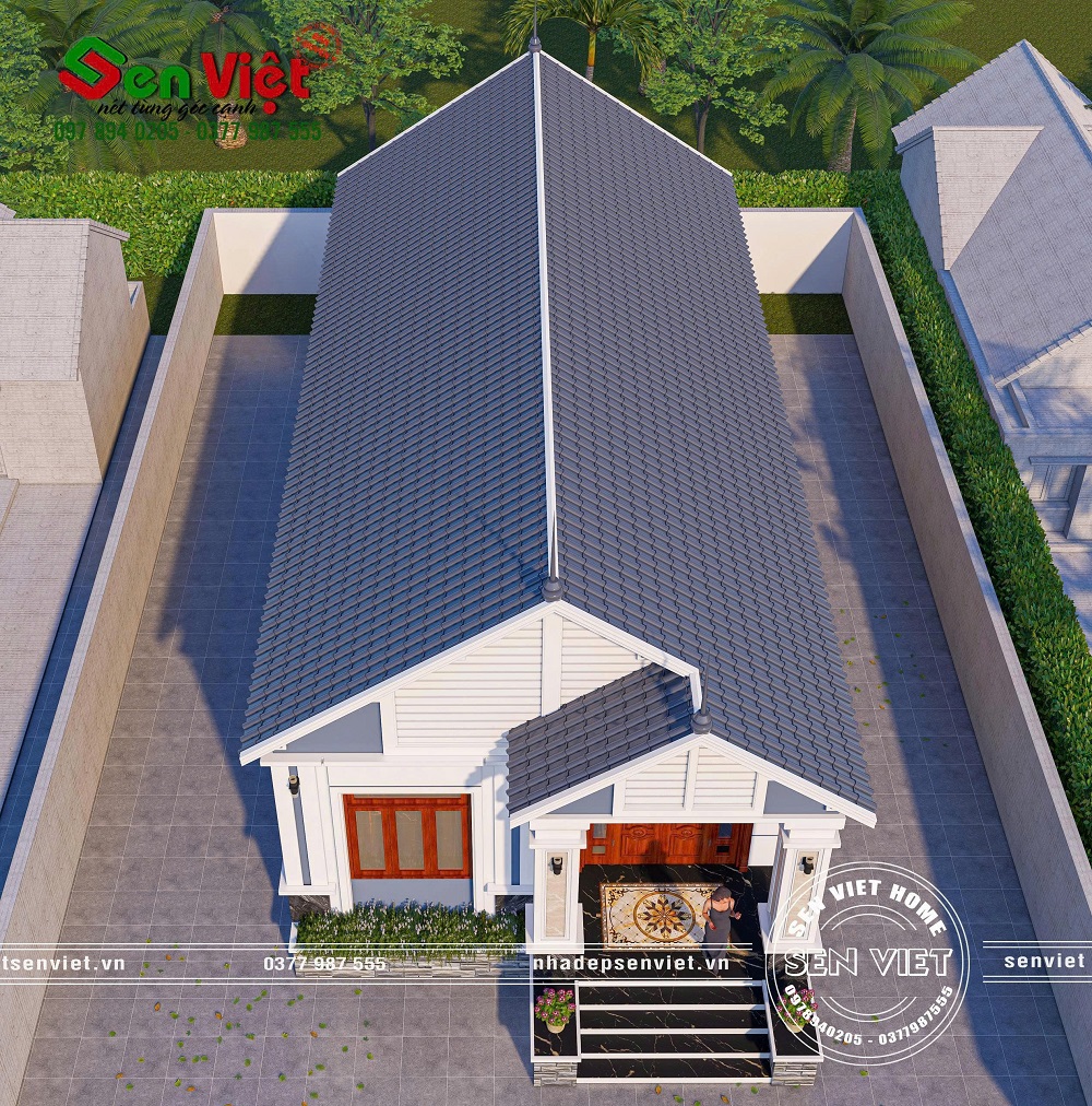 Mẫu nhà cấp 4 mái Thái hiện đại