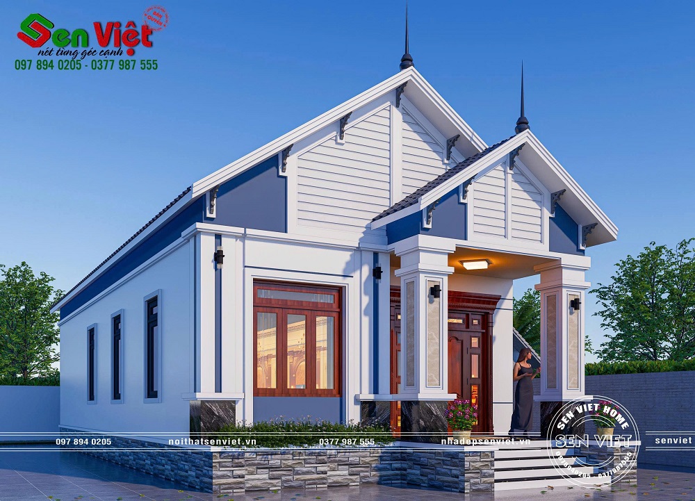 Mẫu nhà cấp 4 mái Thái hiện đại