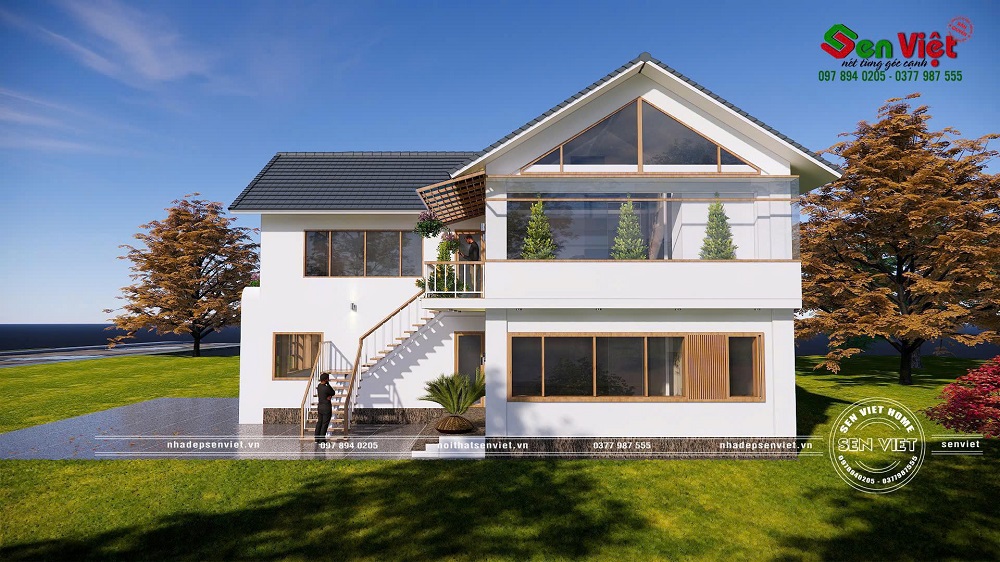 Mẫu nhà thép 2 tầng kiểu Hàn Quốc