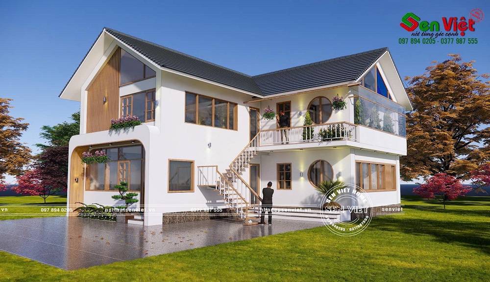 Mẫu nhà thép 2 tầng kiểu Hàn Quốc