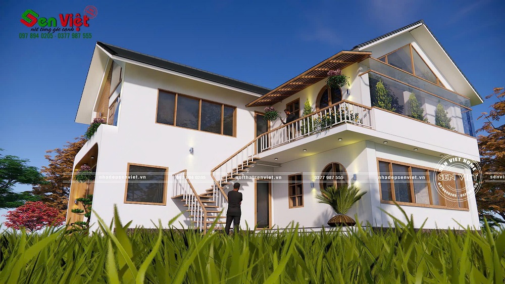 Mẫu nhà thép 2 tầng kiểu Hàn Quốc