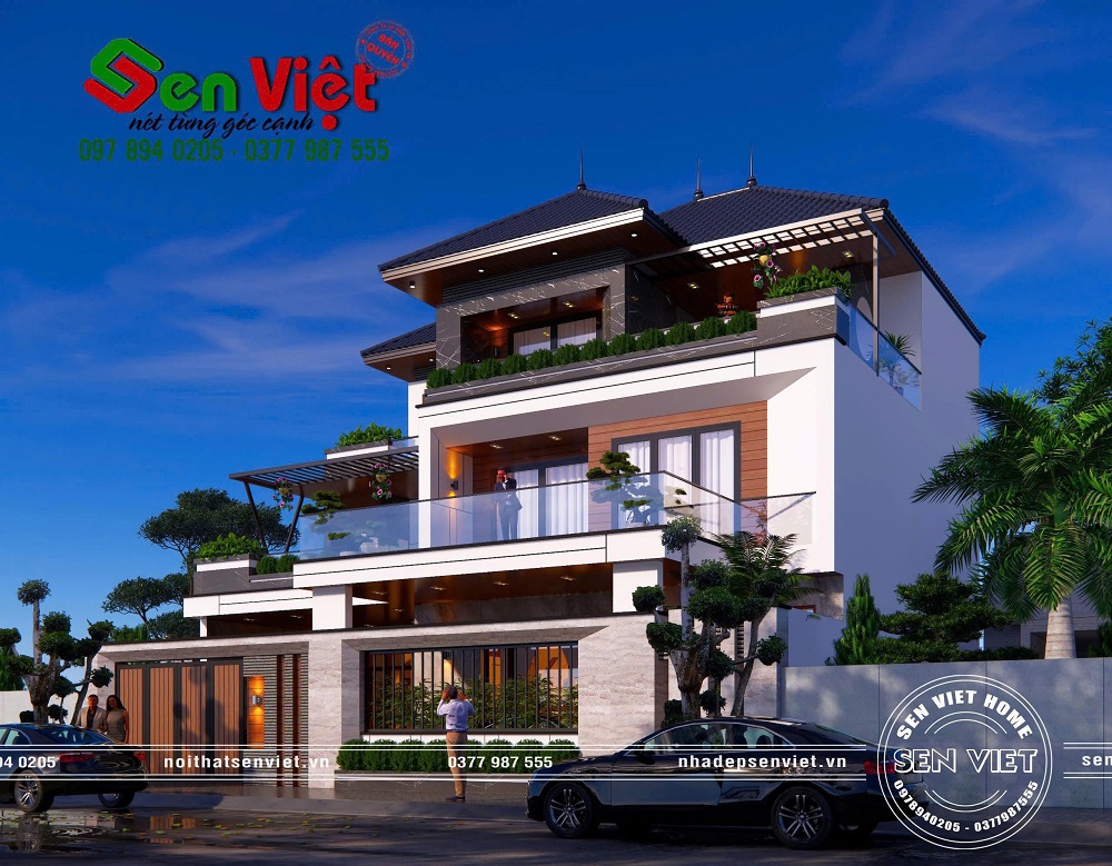 Mẫu thiết kế nhà 3 tầng mái Nhật đẳng cấp từ mọi góc nhìn