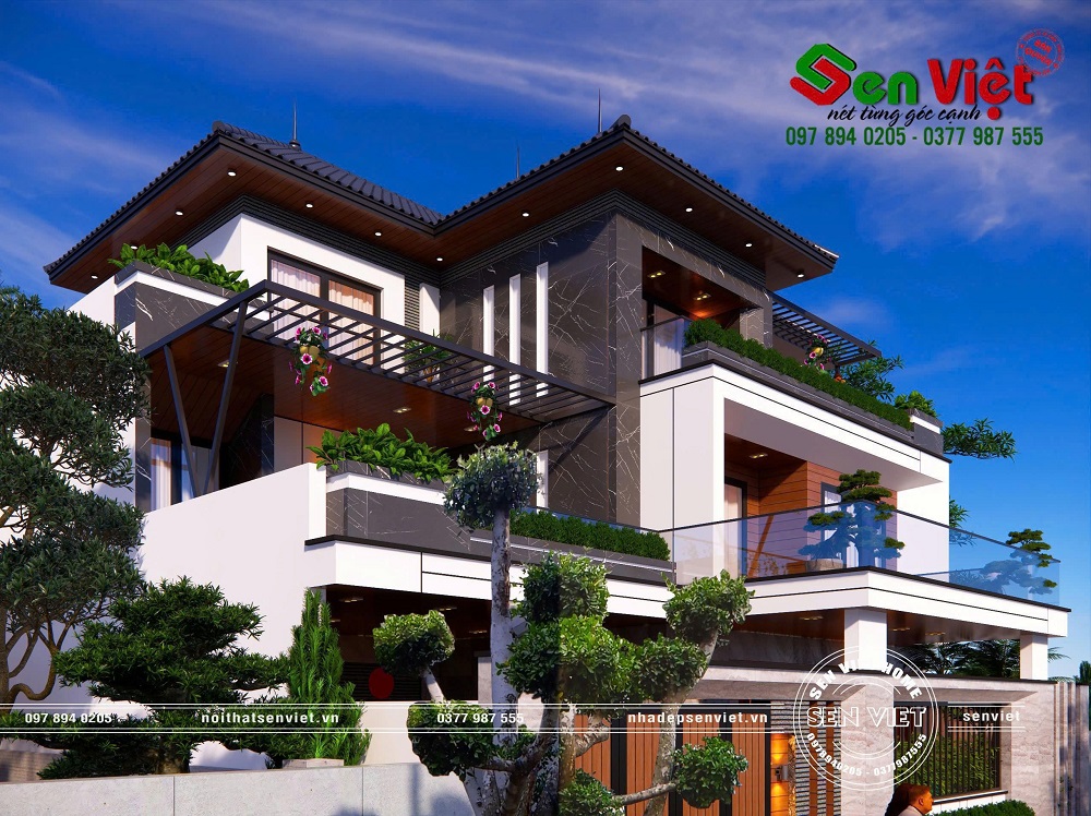 Mẫu thiết kế nhà 3 tầng mái Nhật đẳng cấp từ mọi góc nhìn