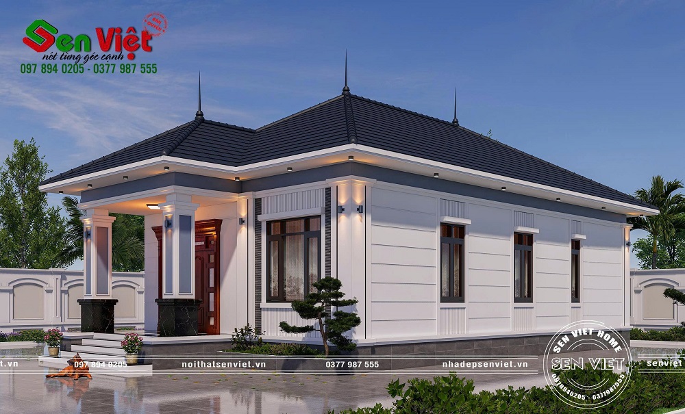 Mẫu nhà cấp 4 mái Nhật đẹp sang trọng