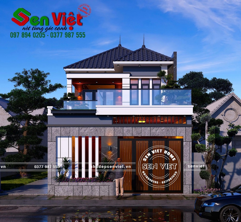 Mẫu Nhà Hiện Đại 2 Tầng 7,5x20m tại Yên Thành