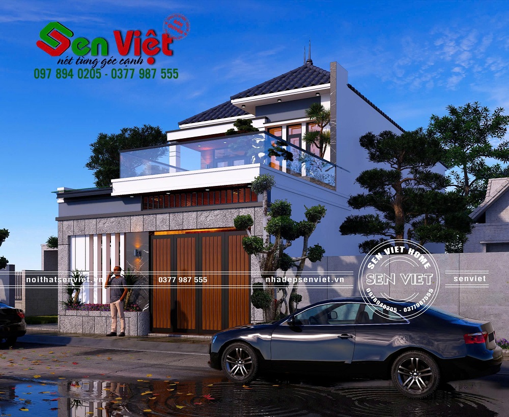 Mẫu Nhà Hiện Đại 2 Tầng 7,5x20m tại Yên Thành