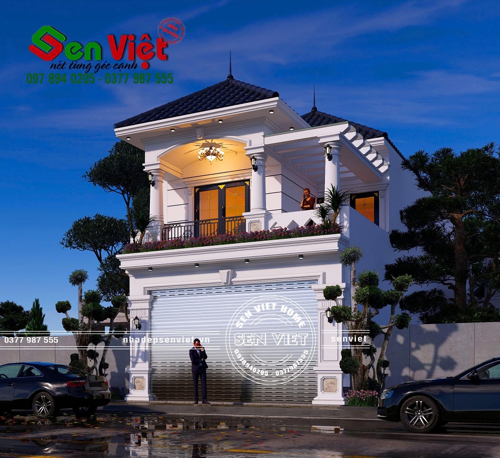 Mẫu Nhà Phố Mái Nhật 2 Tầng