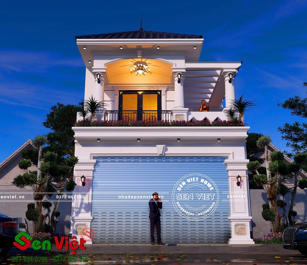 Mẫu Nhà Phố Mái Nhật 2 Tầng