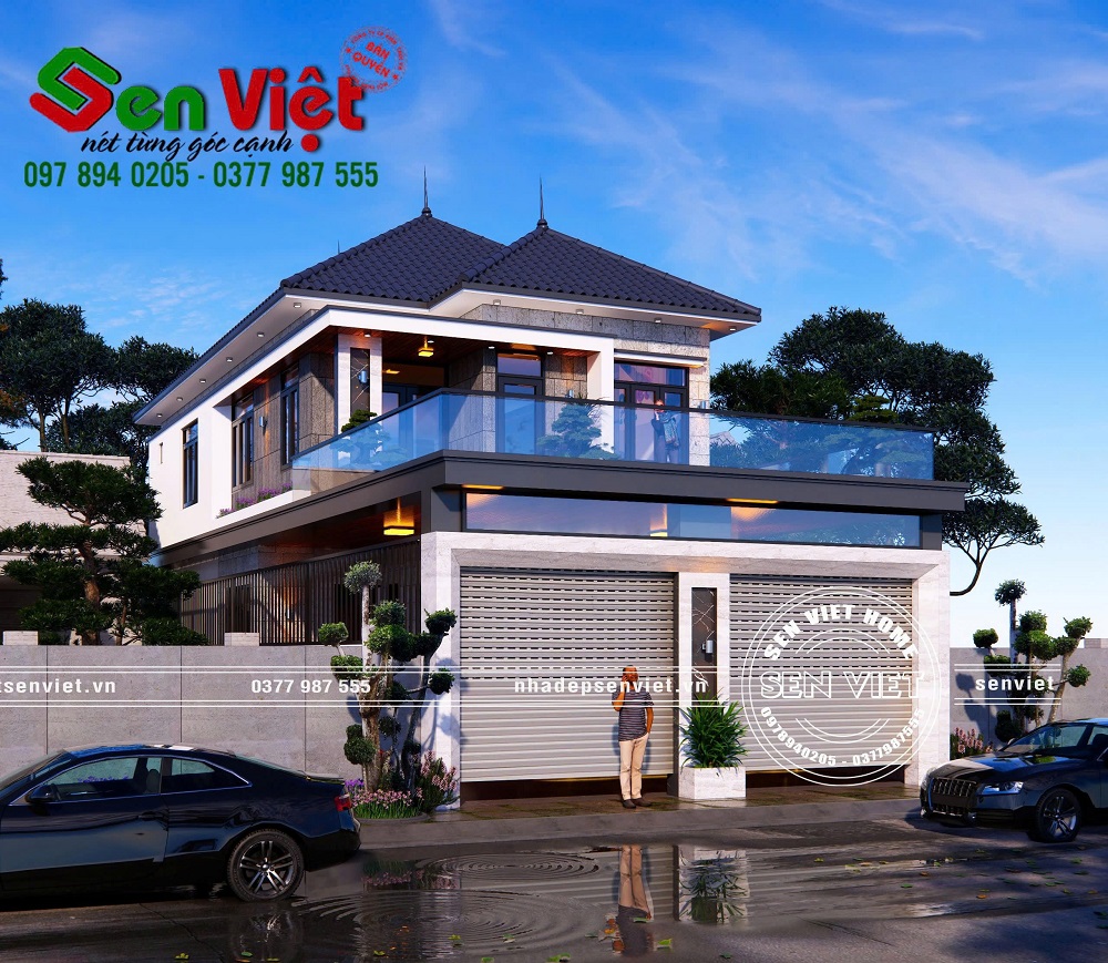 Mẫu nhà 2 tầng sang trọng, đẳng cấp nét chấm phá giữa phố thị 