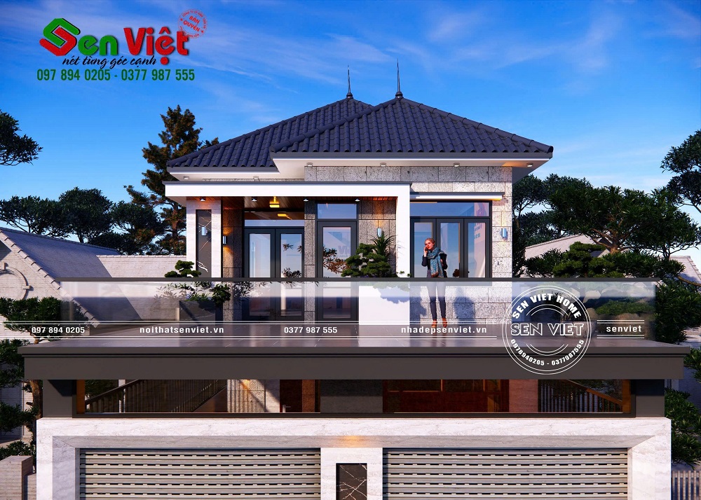 Mẫu nhà 2 tầng sang trọng, đẳng cấp nét chấm phá giữa phố thị 