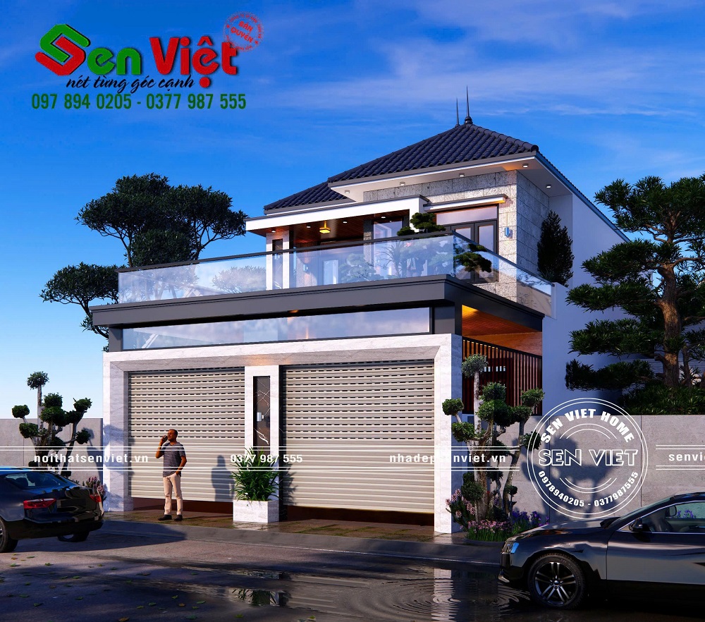 Mẫu nhà 2 tầng sang trọng, đẳng cấp nét chấm phá giữa phố thị 