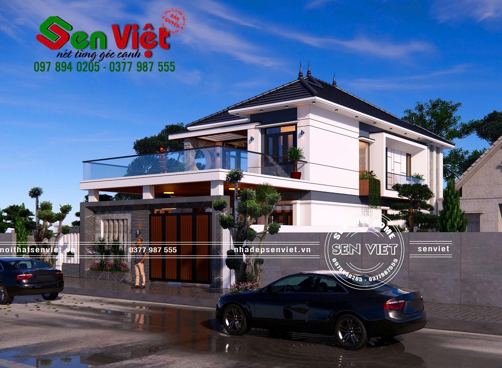 Mẫu thiết kế kiến trúc 2 tầng 8x14m