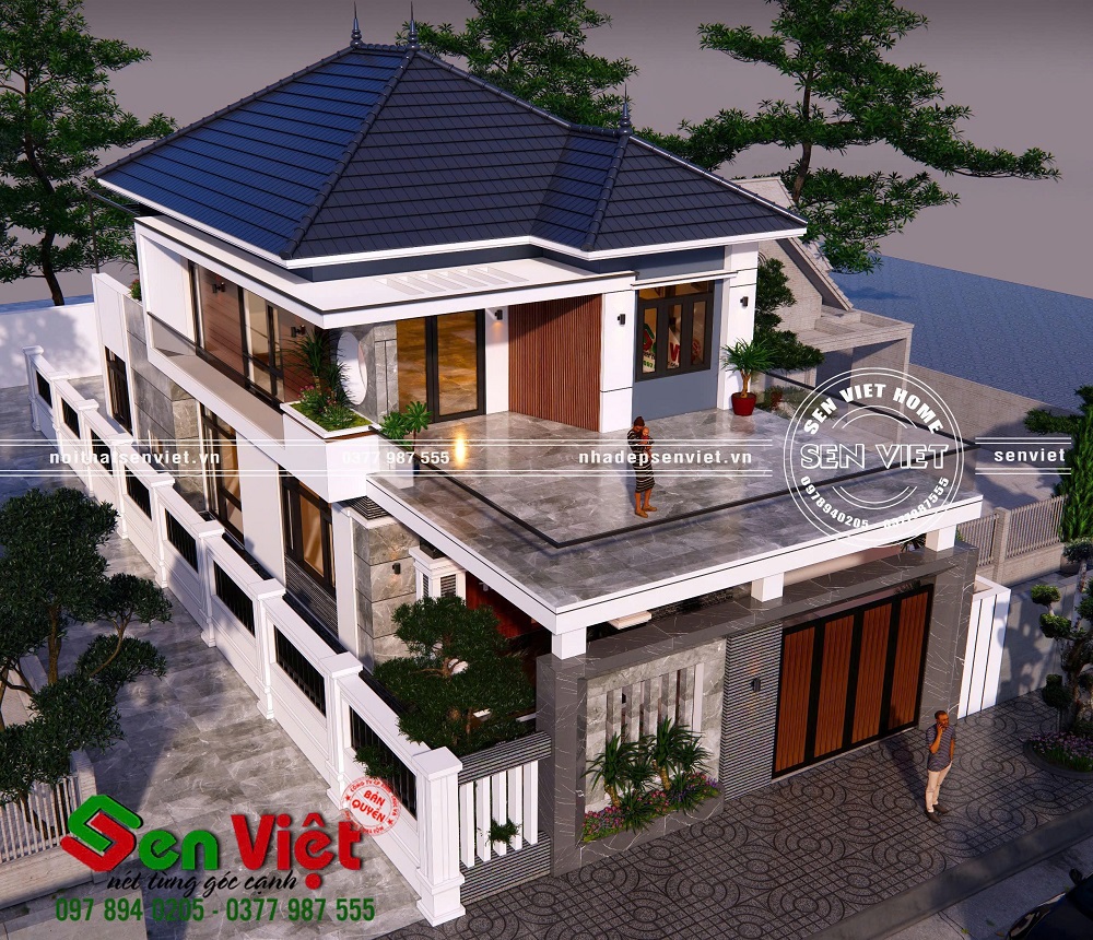 Mẫu thiết kế kiến trúc 2 tầng 8x14m