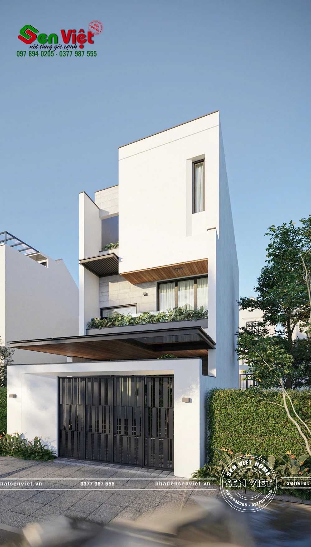 Mẫu Nhà Phố  3 Tầng Với Không Gian Ngoại Thất Ấn Tượng