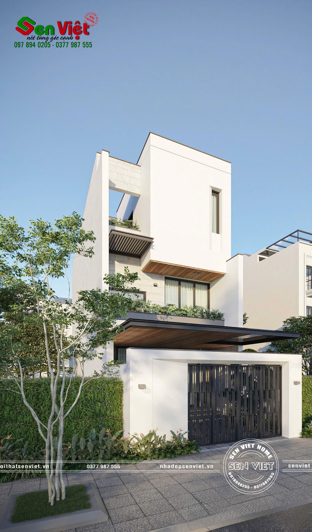 Mẫu Nhà Phố  3 Tầng Với Không Gian Ngoại Thất Ấn Tượng