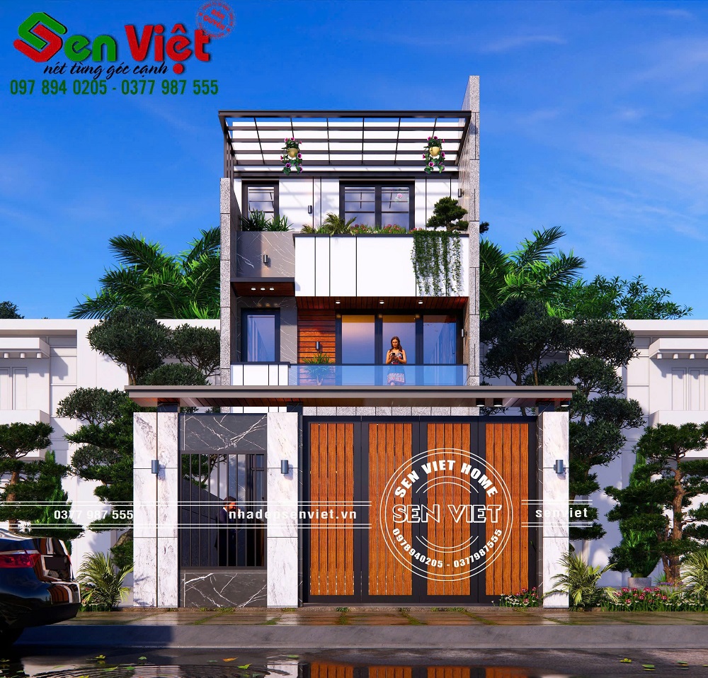 Mẫu nhà phố 6x15m với vẻ đẹp hiện đại ấn tượng