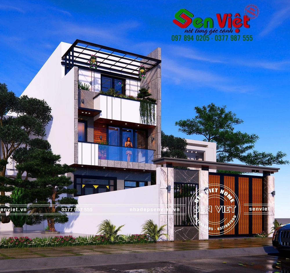 Mẫu nhà phố 6x15m với vẻ đẹp hiện đại ấn tượng